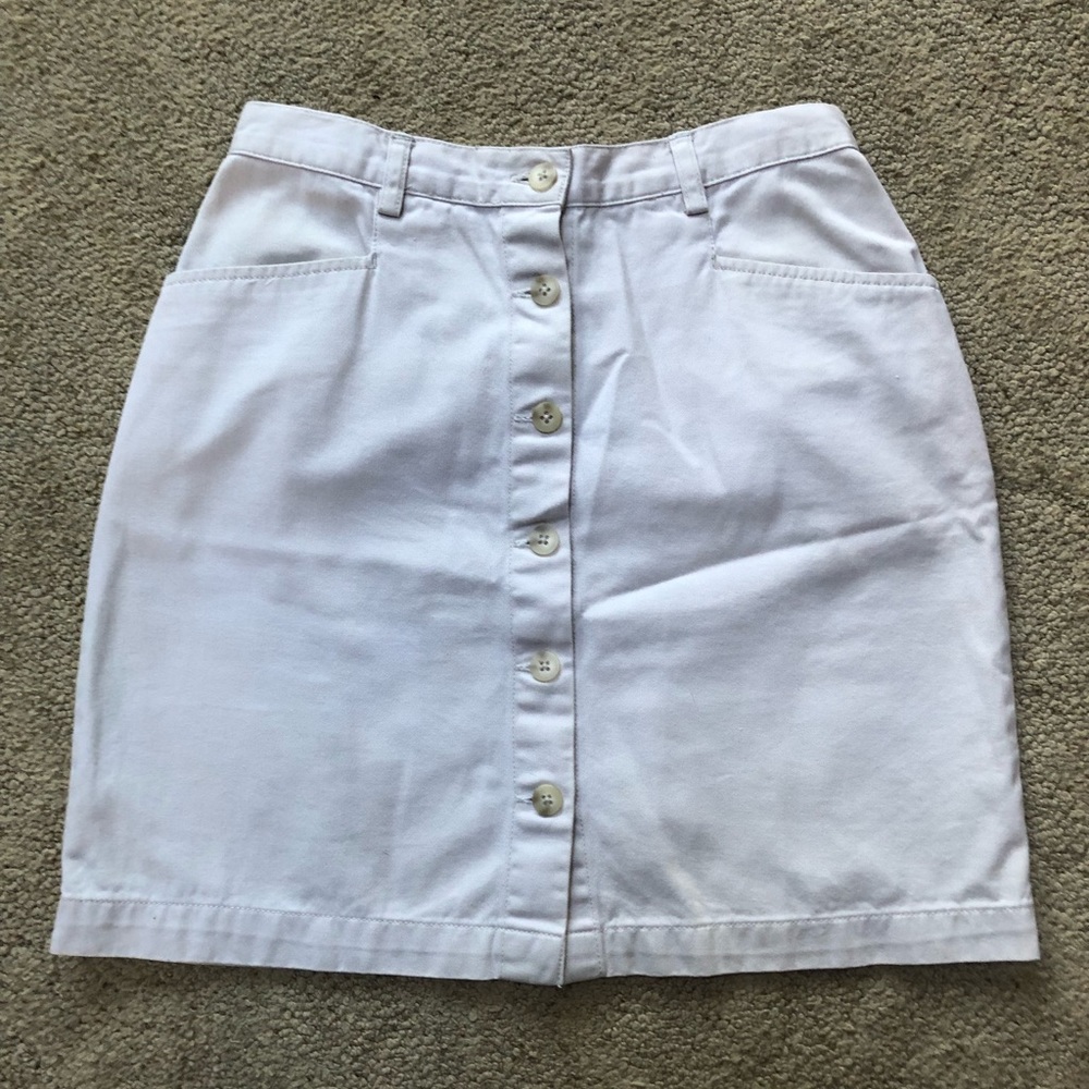 Gap button front khaki skirt